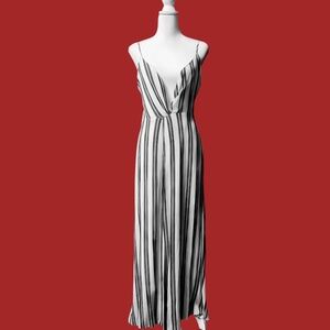 HYFVE HYFVE HYFVE Maxi Dress. Color; Navy, Tan & White Stripe